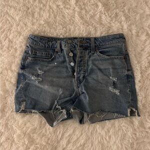 Old Navy Blue Distressed Jean Shorts